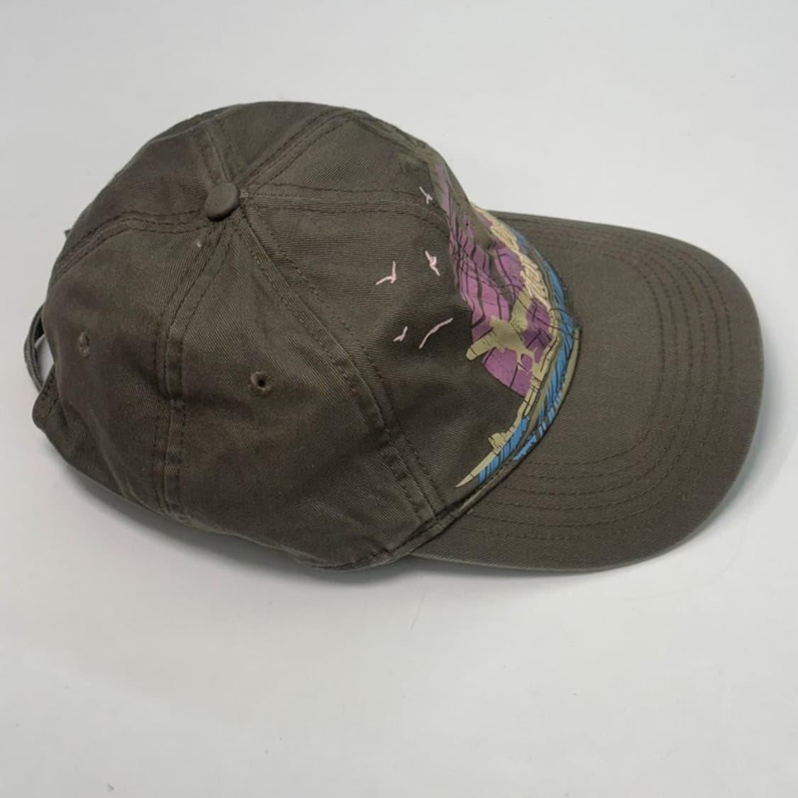 NEWYORKER 그래픽 자수 캡 올리브 상품이미지3