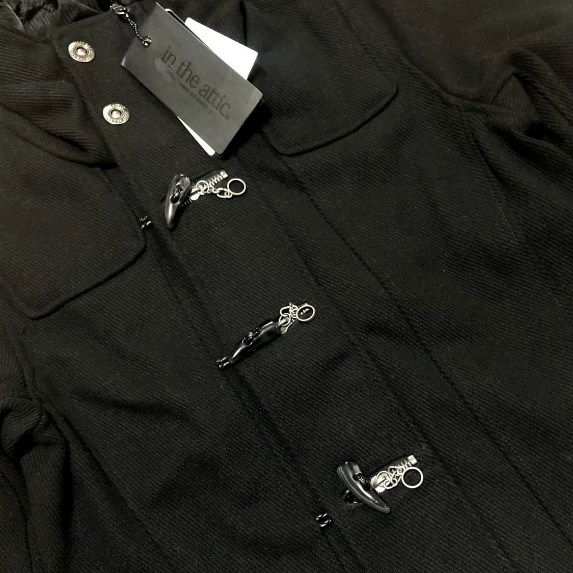 in the attic 인더아틱 더블집 후드 울숏코트 하이넥 자켓 y2k 상품이미지4