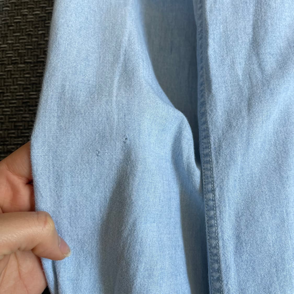 타미힐피거 원포켓 연청 데님 셔츠 XL 상품이미지4