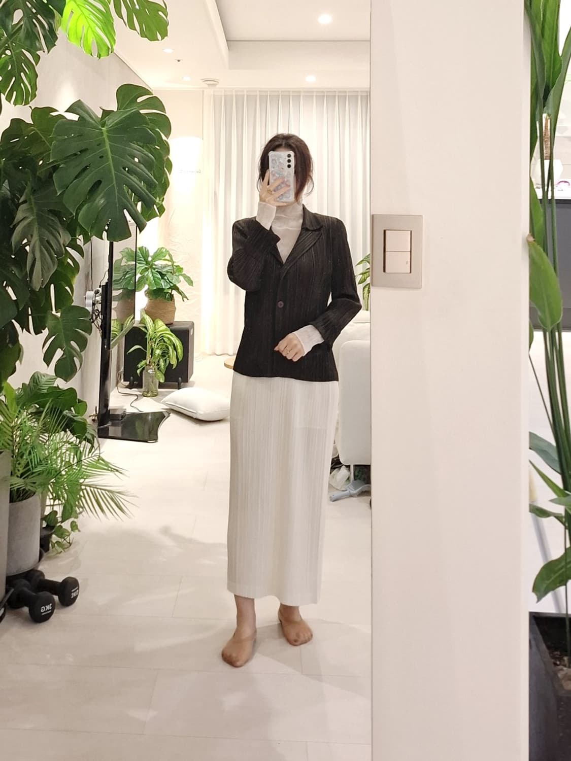 새상품급. 플리츠플리즈 그레이 베이직 자켓3 이세이미야케 상품이미지2