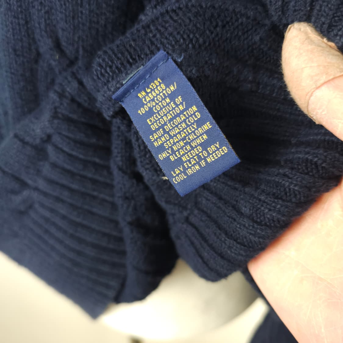 폴로 라운드니트티 남자105사이즈  상품이미지5