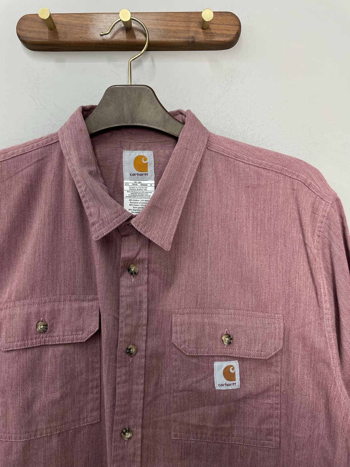 칼하트 핑크 반팔 셔츠 H2449 상품이미지3