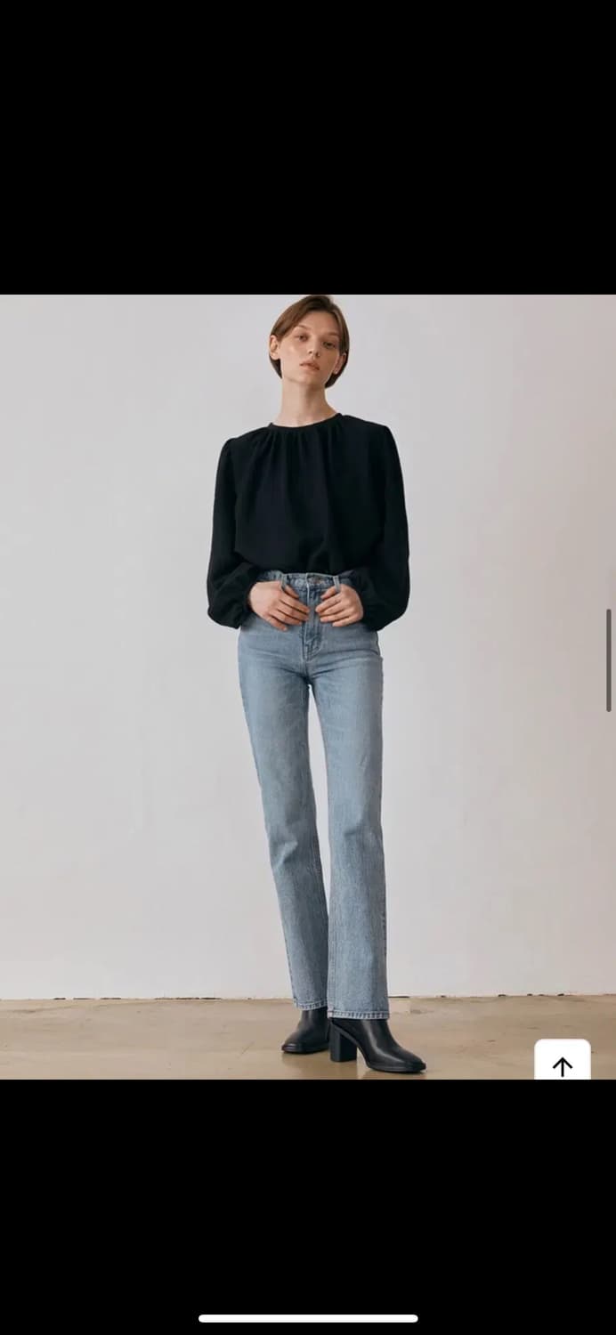 던스트 셔링 볼륨 블라우스 m 상품이미지5