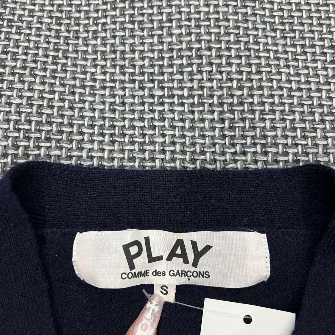 꼼데가르송 브이넥 네이비 가디건 상품이미지2