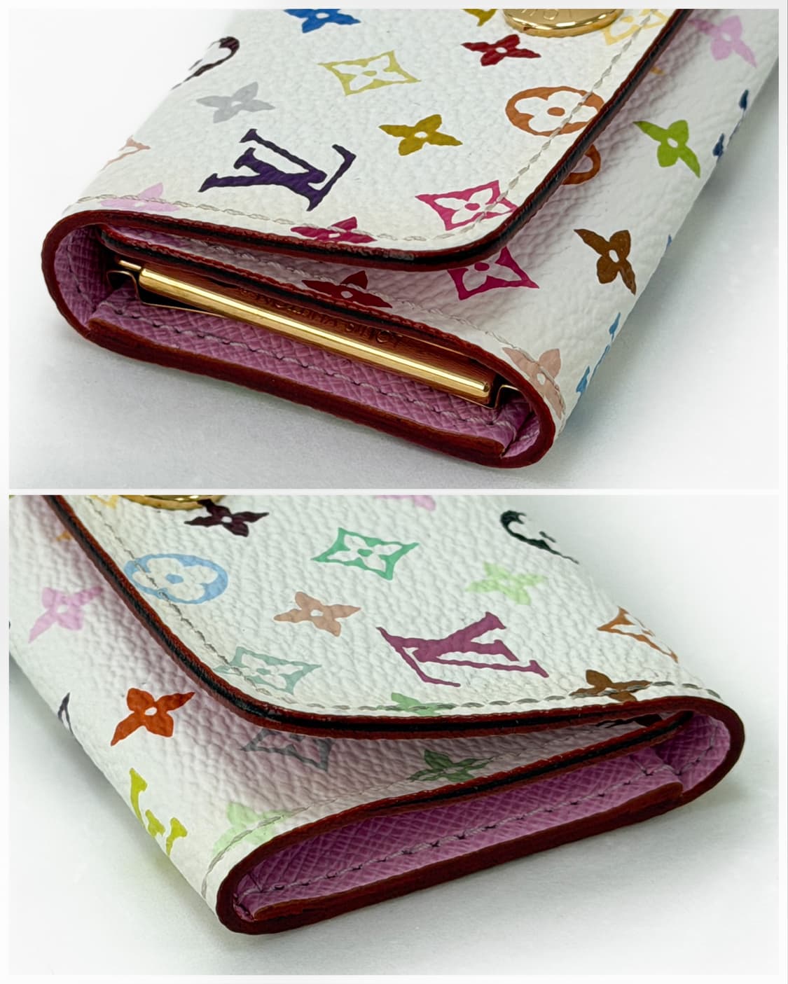 루이비통 모노그램 멀티컬러 화이트 뮤를 4 키 케이스 상품이미지4