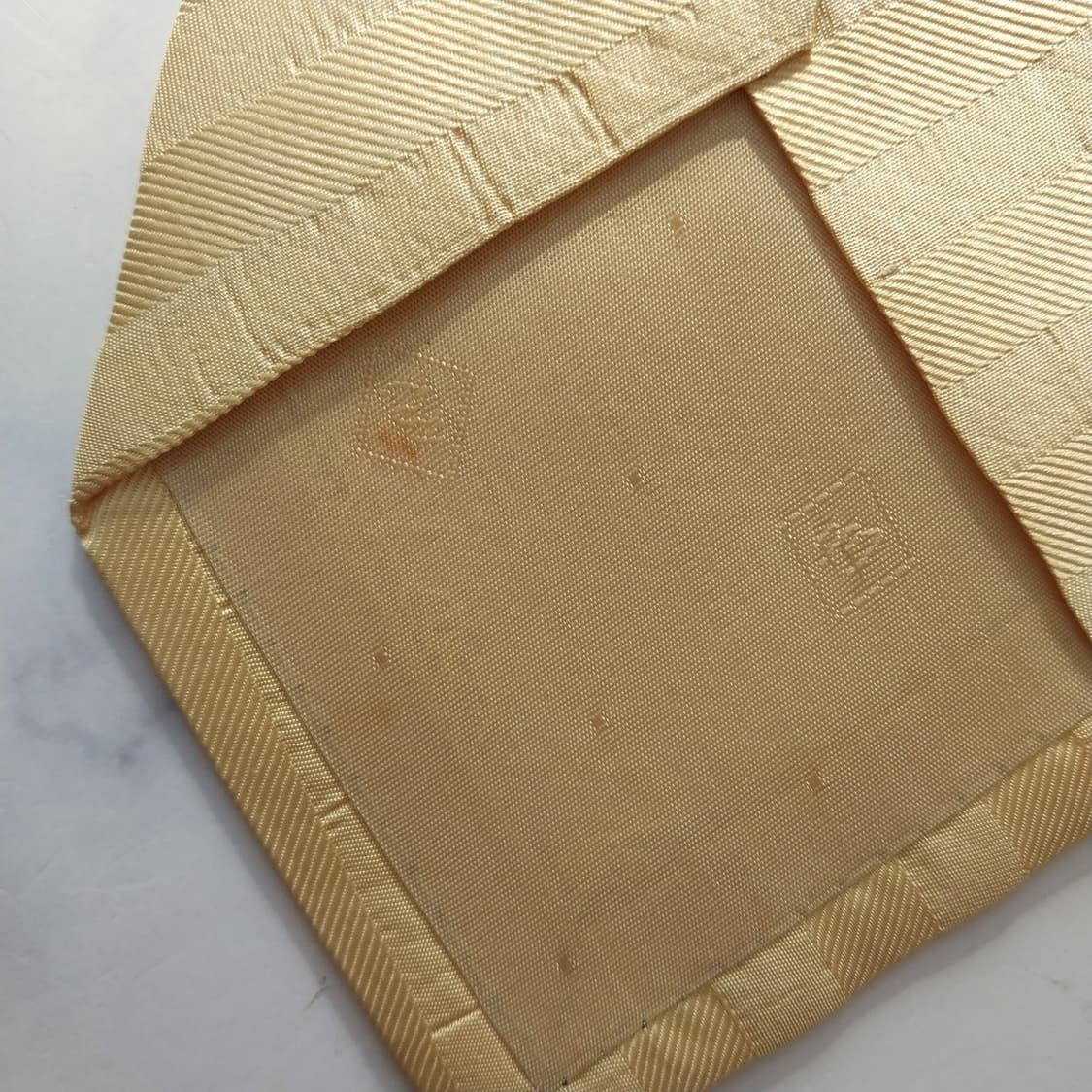 발망 옐로우 자카드 블록 패턴 실크 넥타이 9.6cm A등급 K1523
 상품이미지8