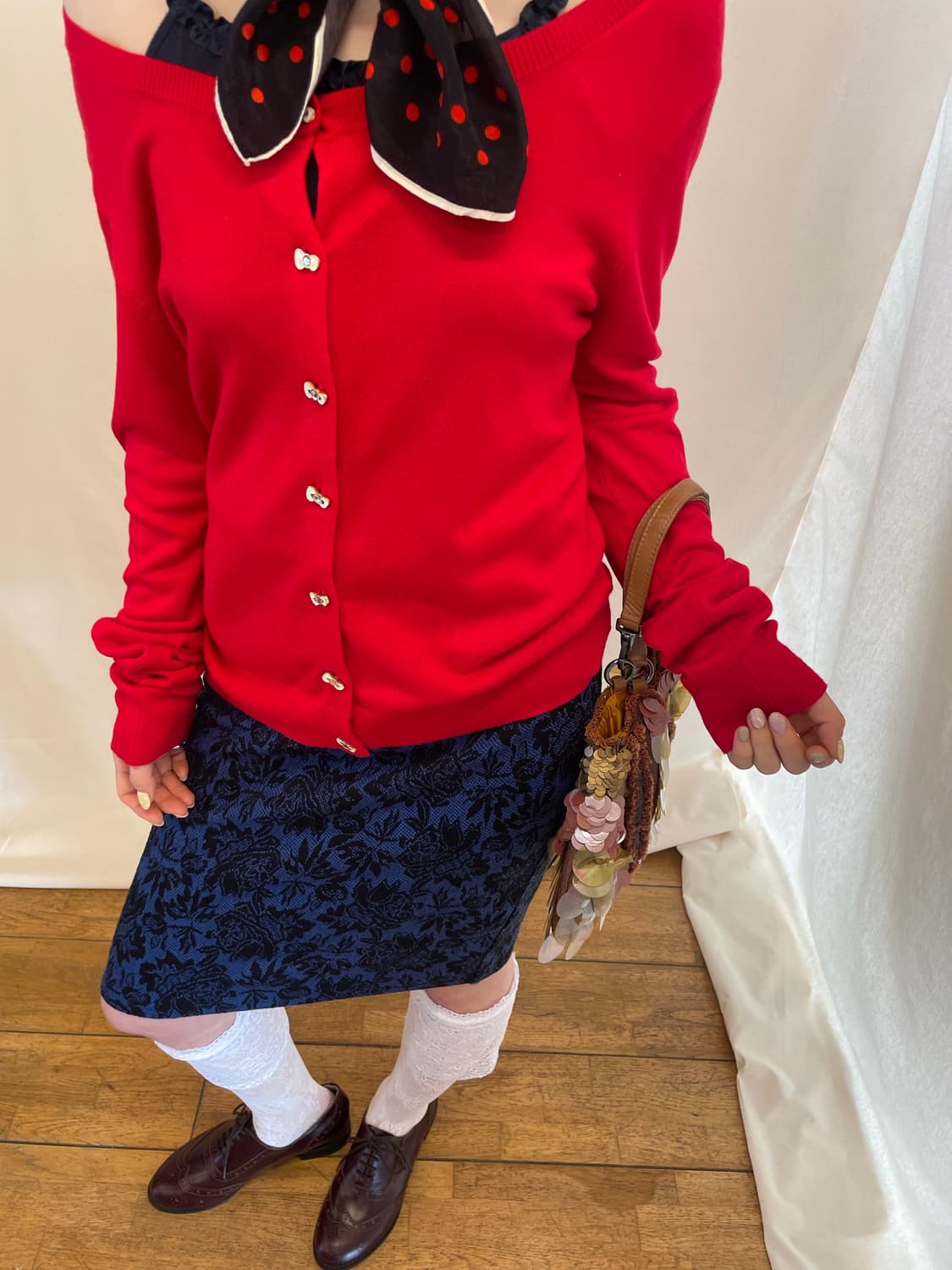 ribbon button cardigan 상품이미지3