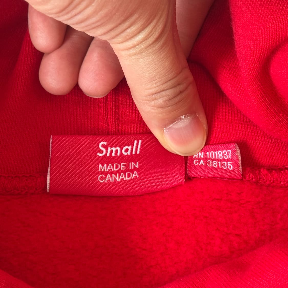 슈프림 19fw 1-800 자수 레드 후드 S 상품이미지8