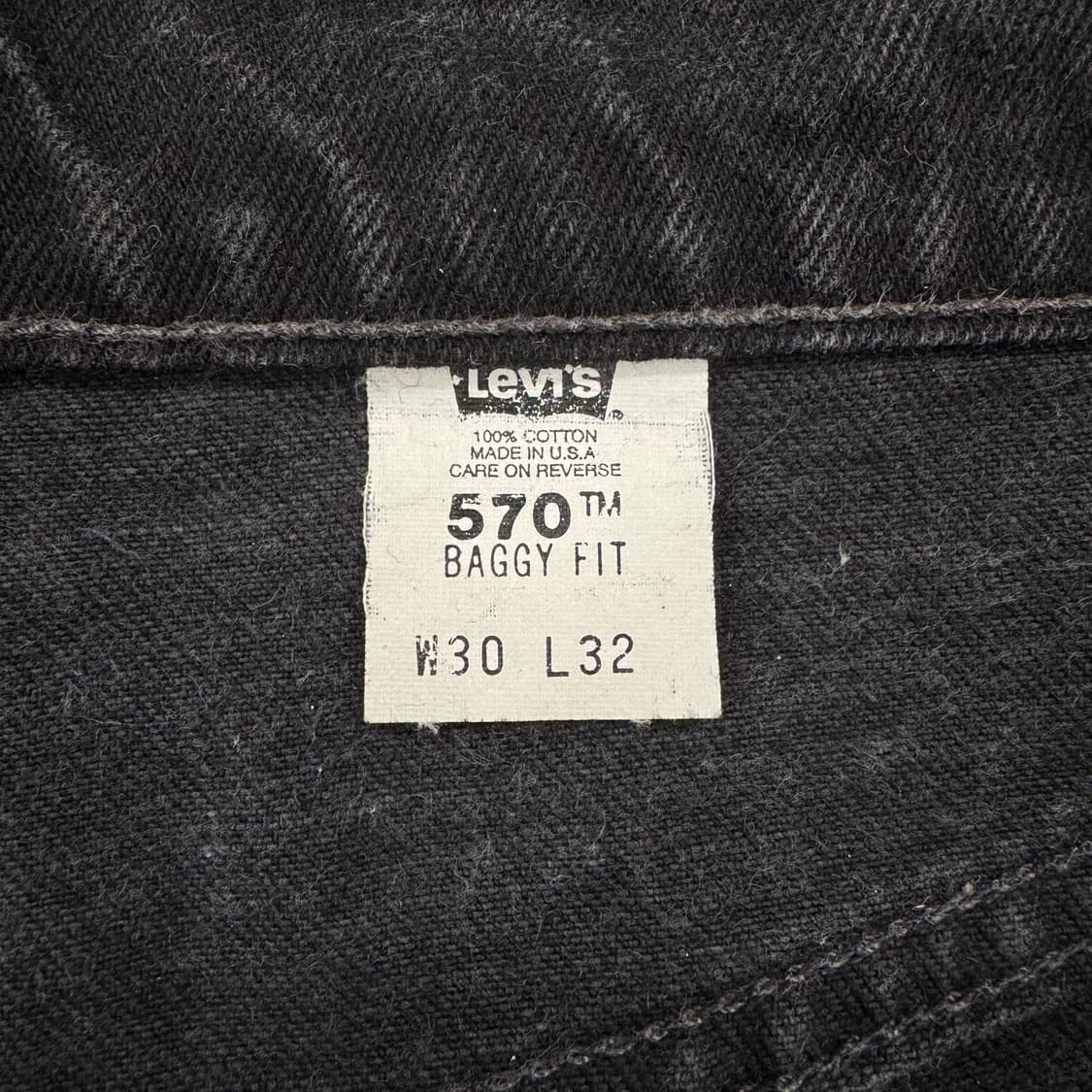 90s 리바이스 570 배기 블랙진 made in USA (30)  상품이미지6