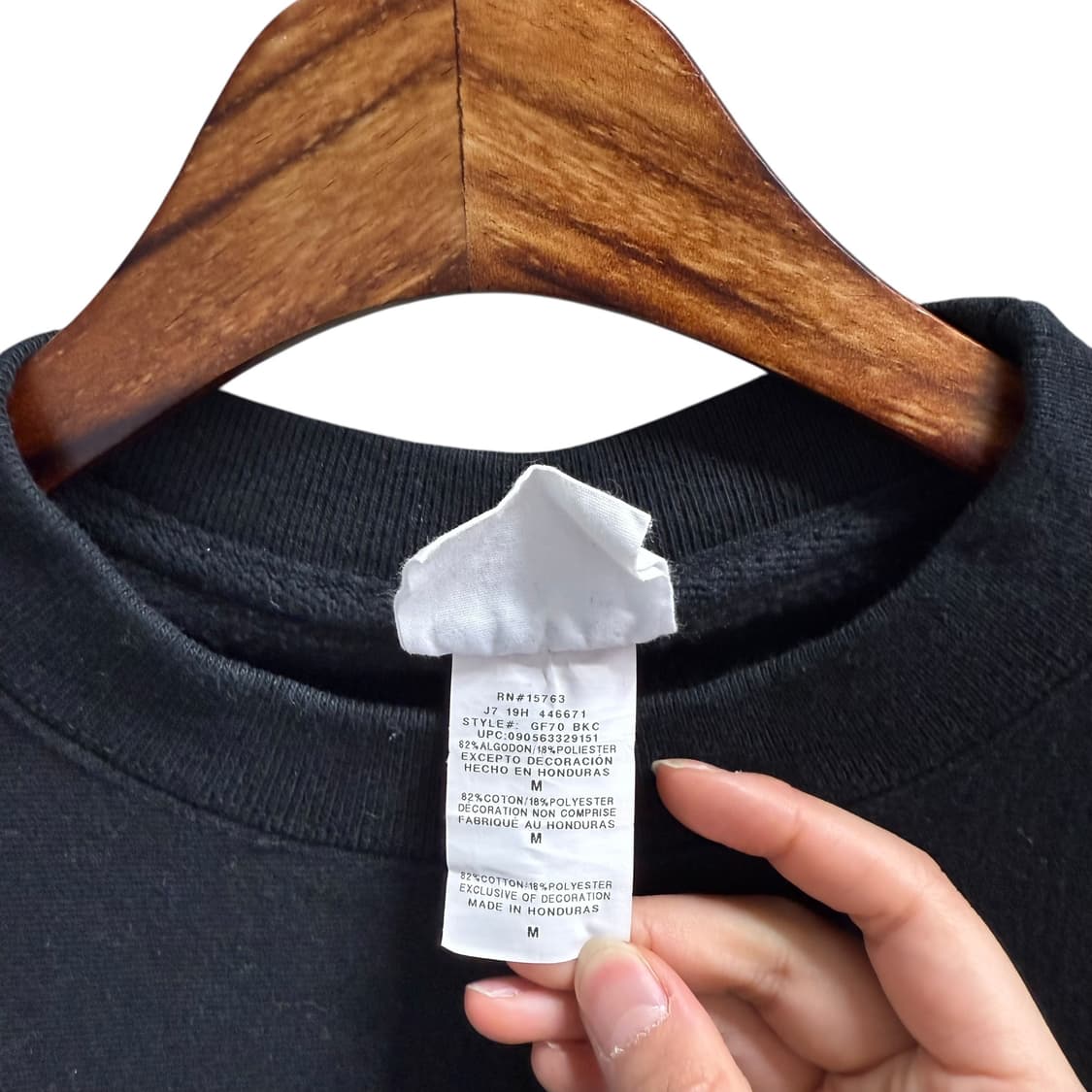 [M] 챔피온 리버스위브 블랙 맨투맨 상품이미지6