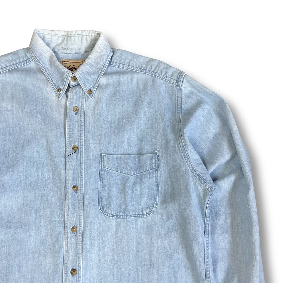USA 울리치 원포켓 연청 데님 긴팔 셔츠 L 상품이미지3