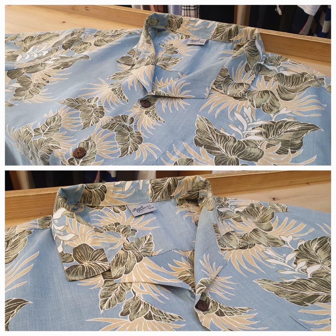 130(4XL).하와이안 셔츠(라이트블루) 상품이미지3