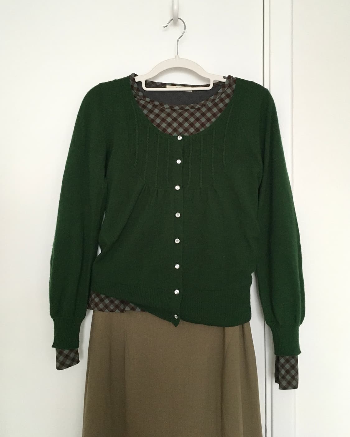 POU DOU DOU Green Cardigan 상품이미지2