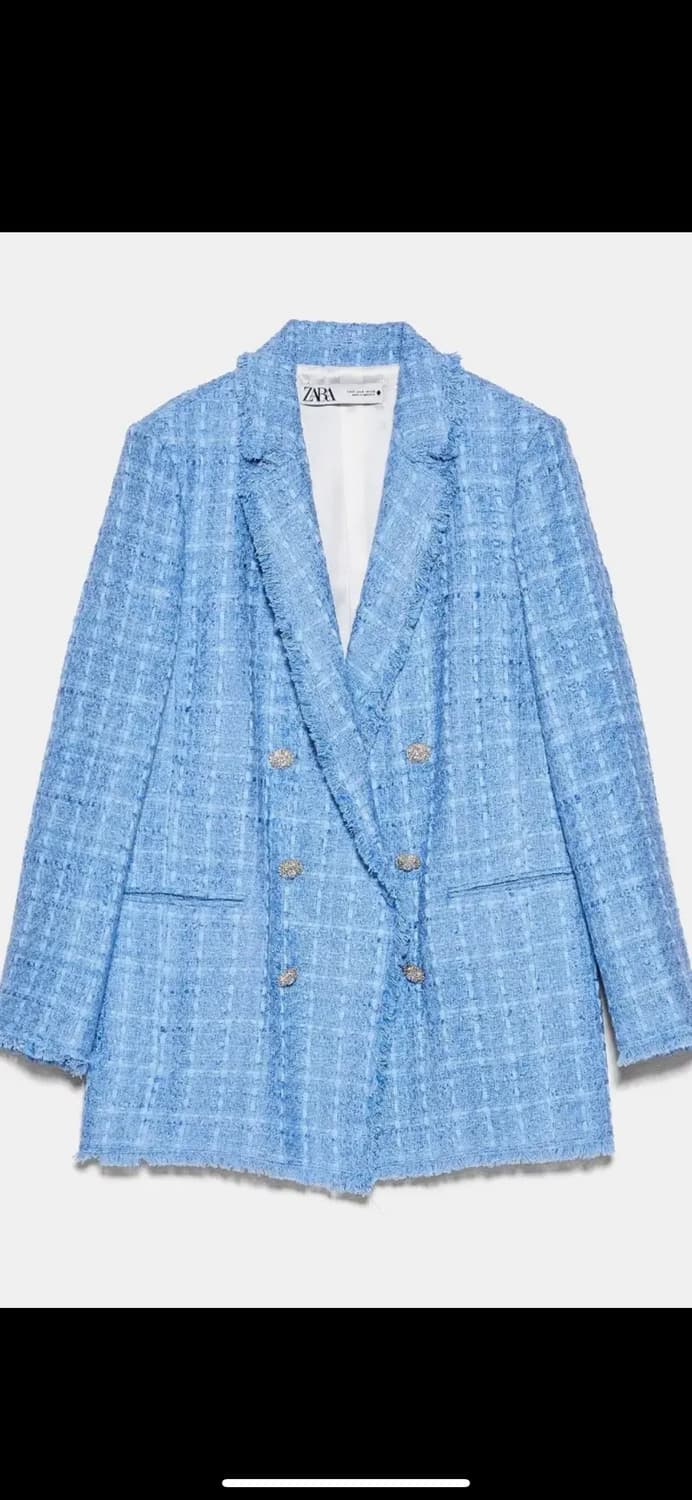 자라 트위드 자켓 L 상품이미지5