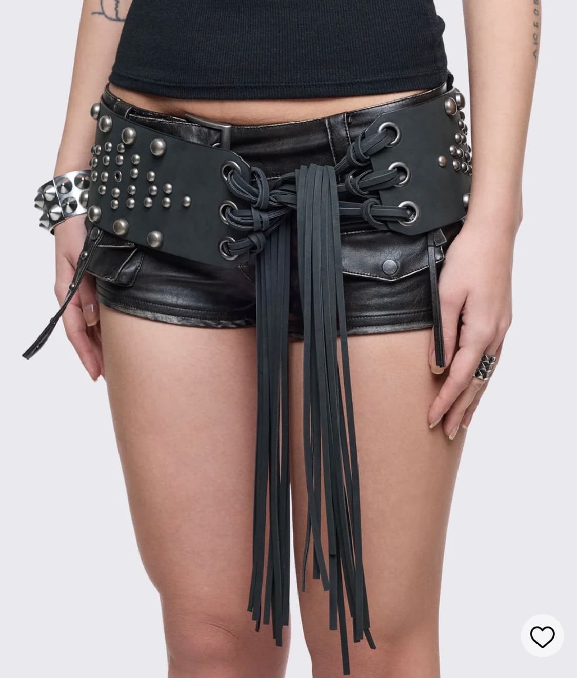 Minga London Petra black fringe belt 상품이미지2