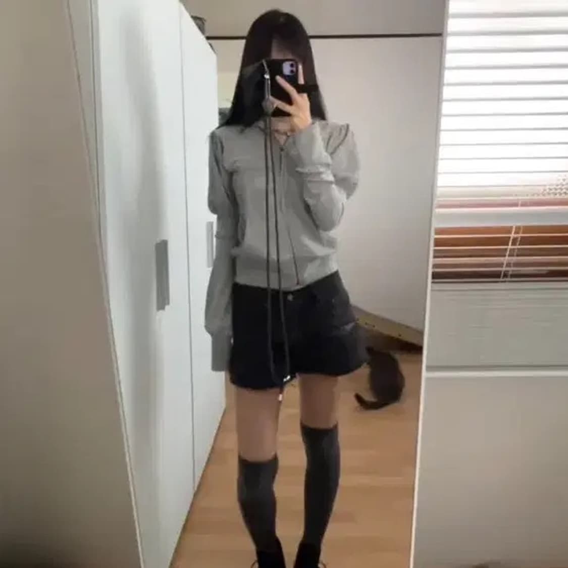 스컬프터 퍼프 후드집업 블랙 25ss 상품이미지3