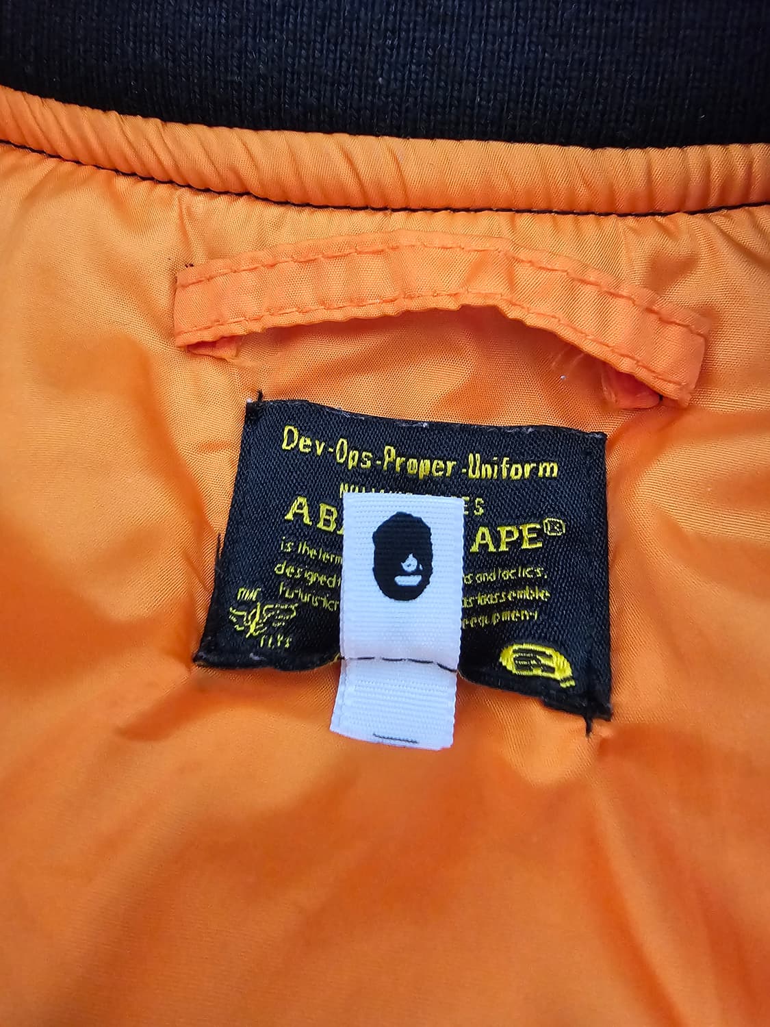 베이프 샤크 ma-1 항공점퍼 2XL 국내100정도 상품이미지4