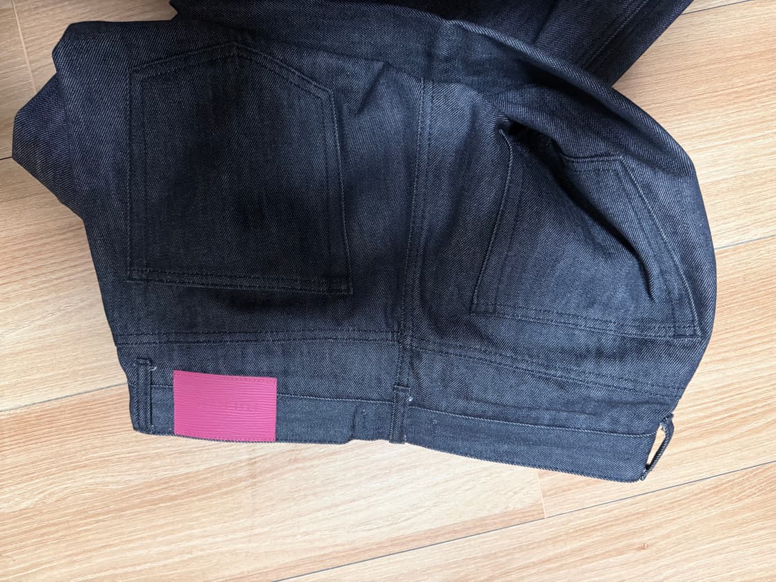 [L +3] 포트너스 투 턱 와이드 블랙 진 상품이미지4