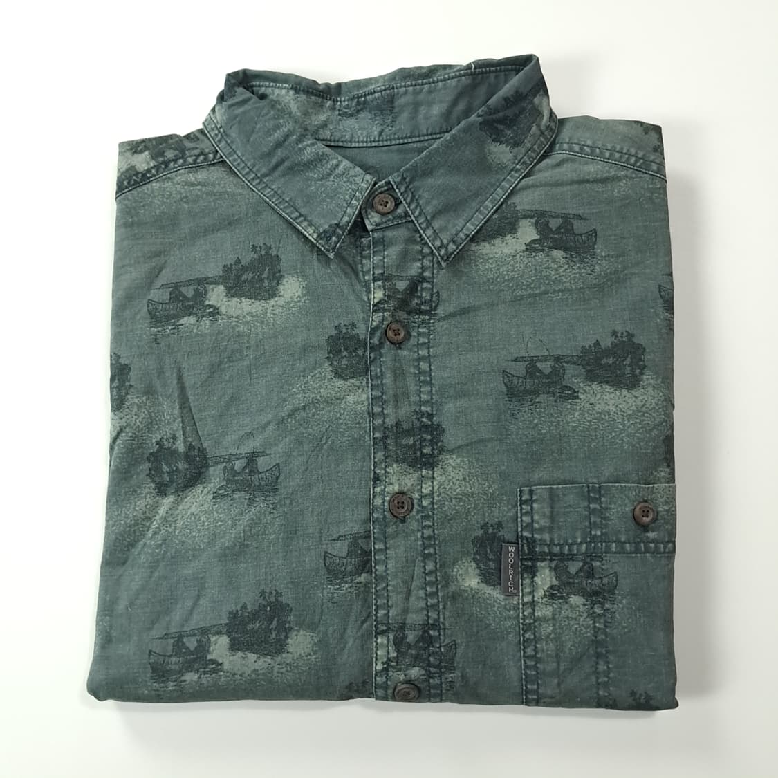 CK219 XL 울리치 90s 00s 미스틱그린 보트 셔츠 남방 상품이미지7