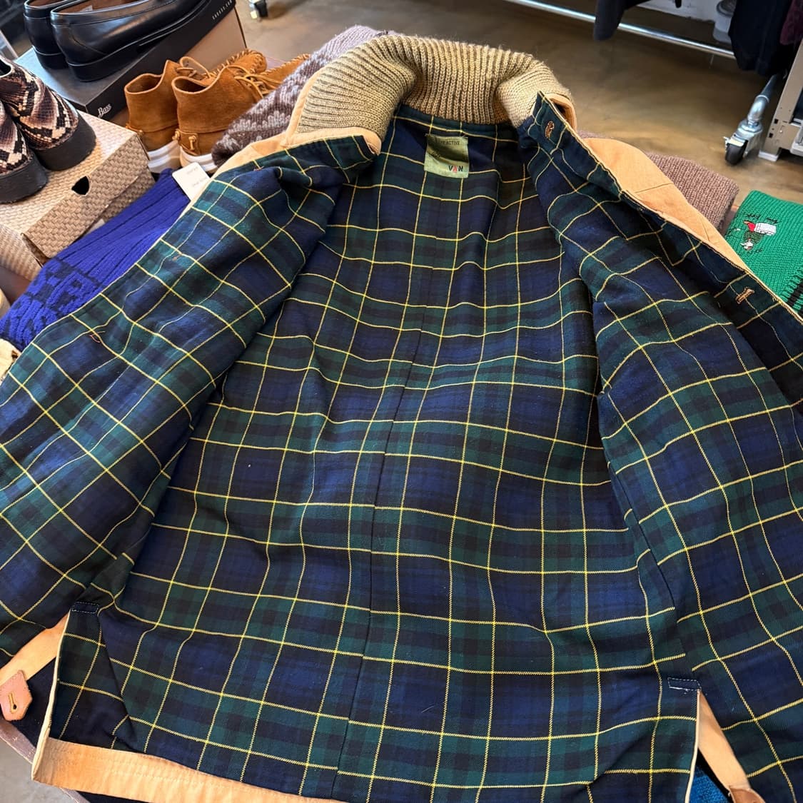 VAN JAC 스웨터 카라 싱글 코트 상품이미지8