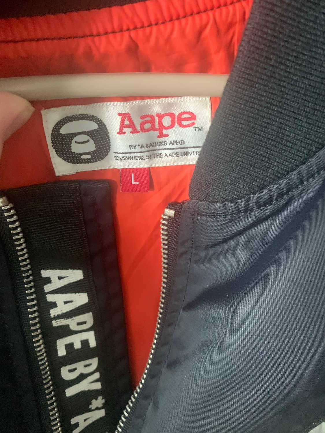 에이프 블랙 봄버 자켓 L 상품이미지2