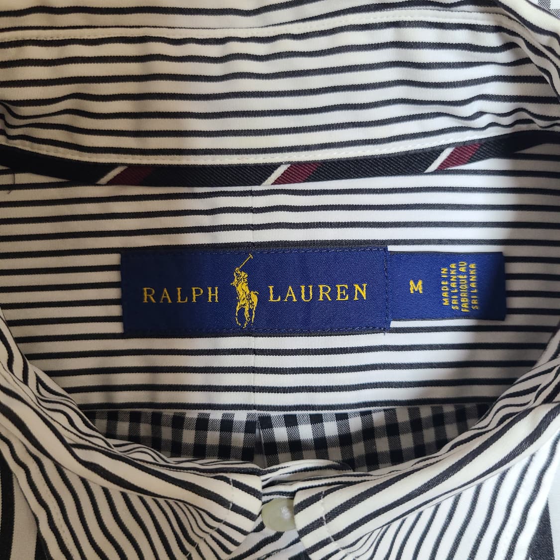 (새상품급 M 100) 폴로 랄프로렌 스트라이프 킹엄체크 긴팔 셔츠 상품이미지8