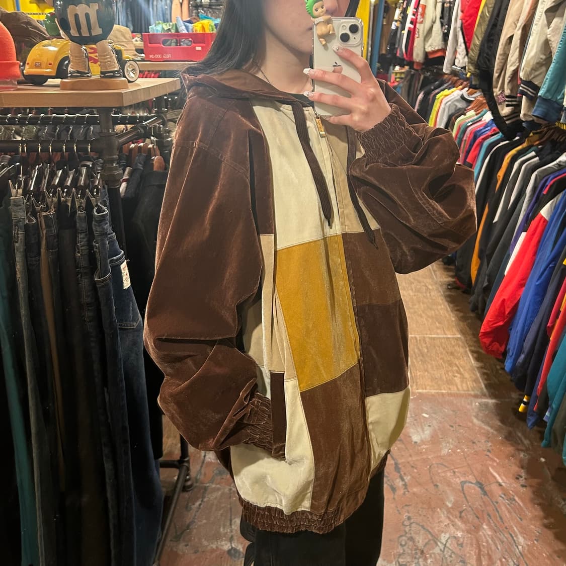 [HI] VTG 벨벳 집업 브라운 상품이미지3