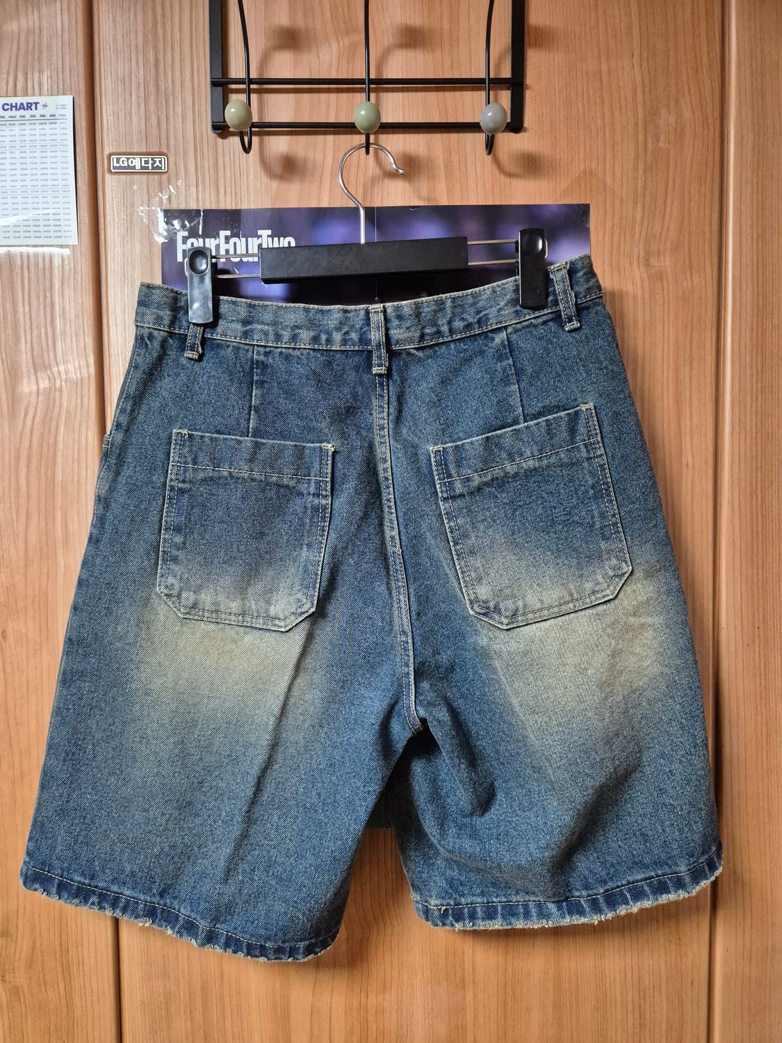 퍼스텝 딥워싱 원턱 하프팬츠 다크블루 32 상품이미지2