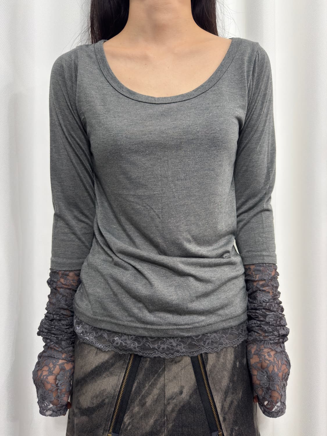 lace detail longsleeve 상품이미지1