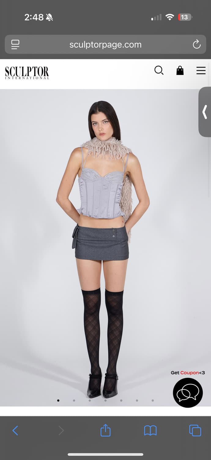 카모 착용 Waist Point Classic Skort Gray 상품이미지2