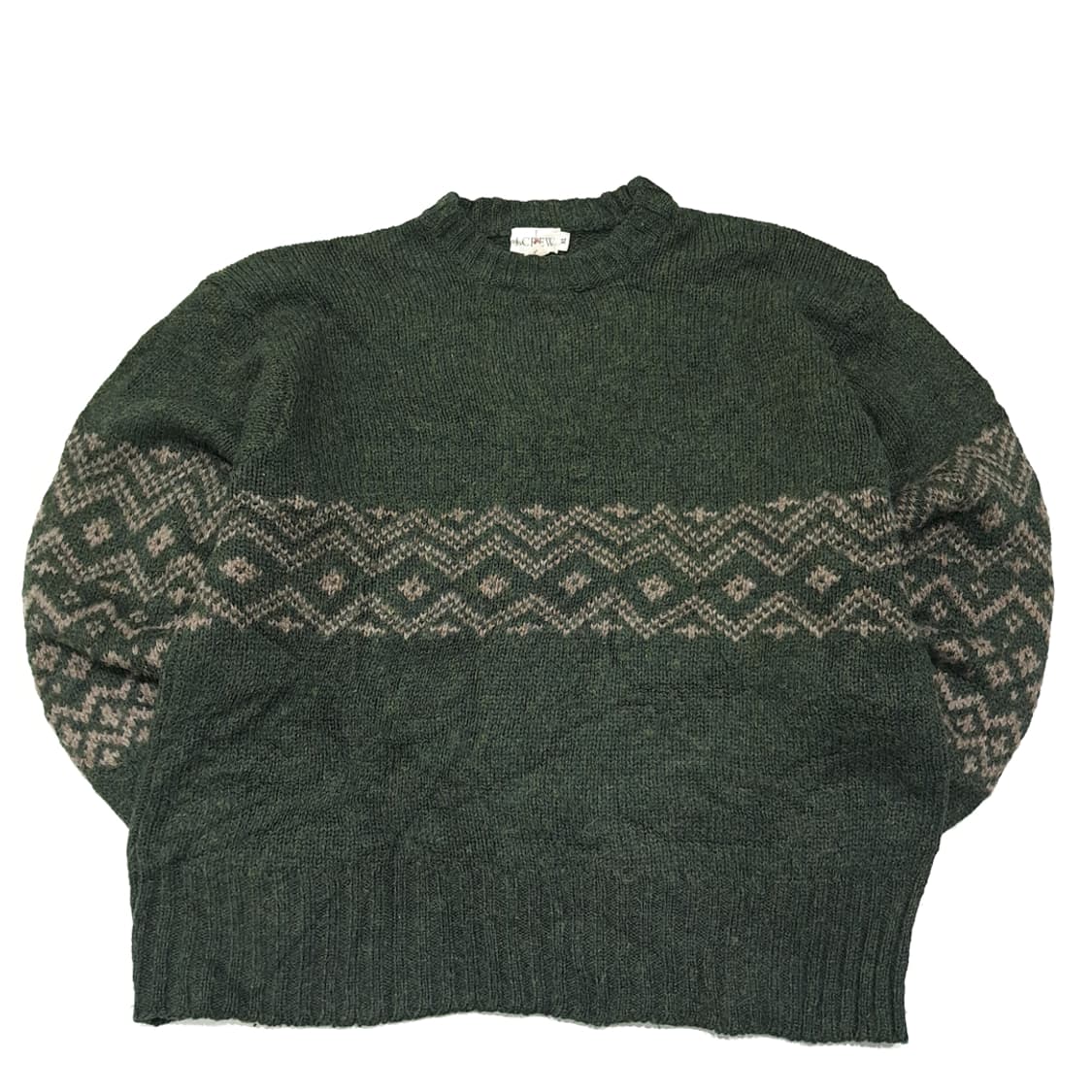 CL206 XL 제이크루 90s홍콩판 울 페어아일 그린 니트 스웨터 상품이미지1