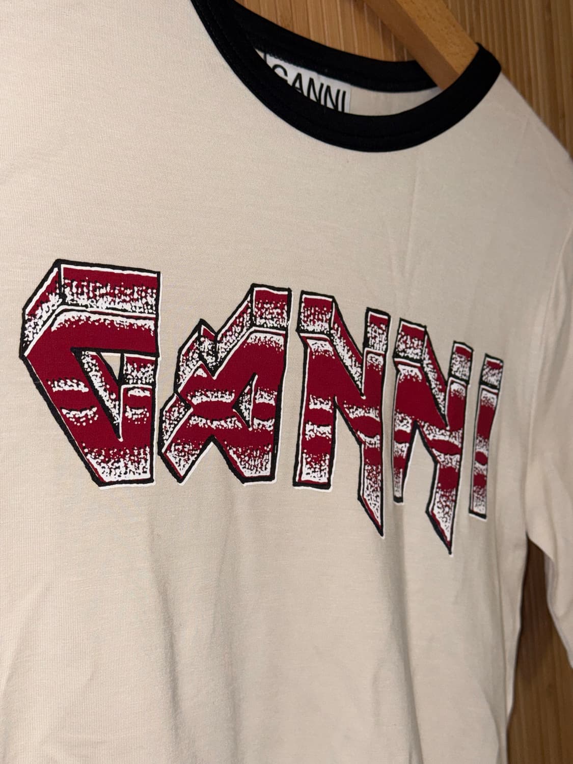 가니 로고 링거 반팔 티셔츠 아이보리 XS  상품이미지6