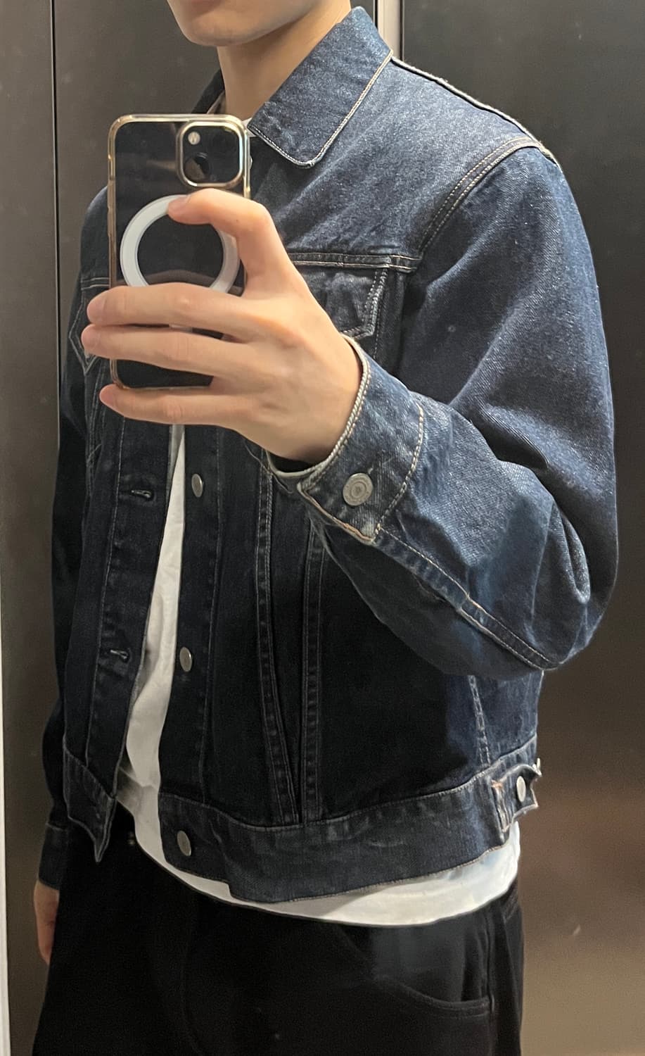 빈티지 유니클로 크롭 청자켓 상품이미지4