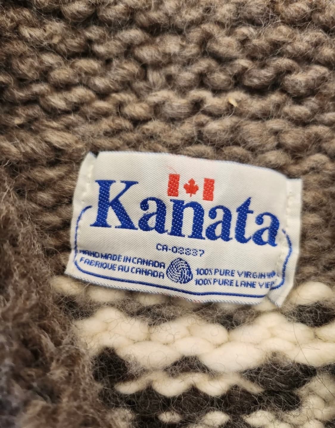 Kanata 카나타 코위찬 오리지널 헤비울 스웨터 니트 집업 빈티지  상품이미지3