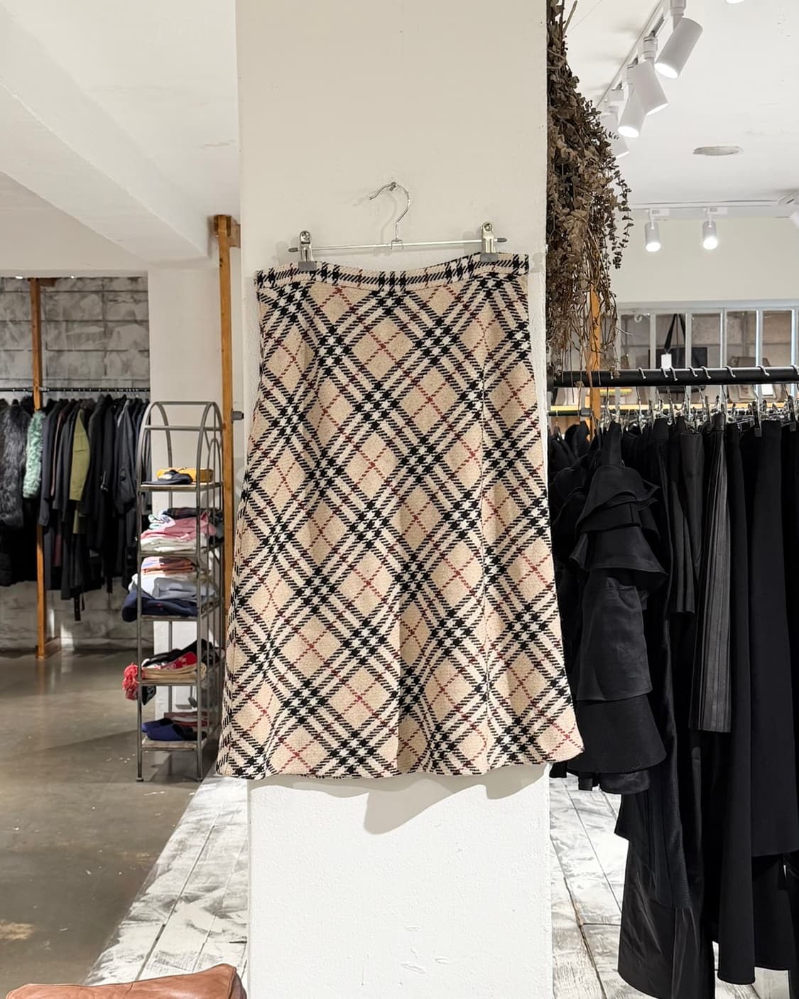 버버리 베이지 노바체크 울 미디스커트 상품이미지4