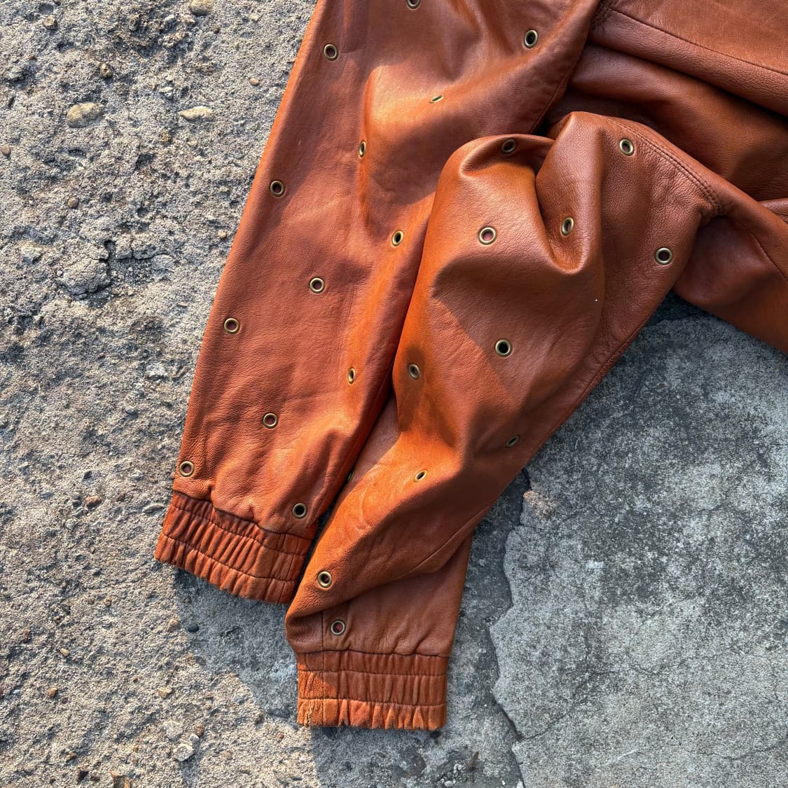 빈티지 멀티 아일렛 레더 자켓 상품이미지2