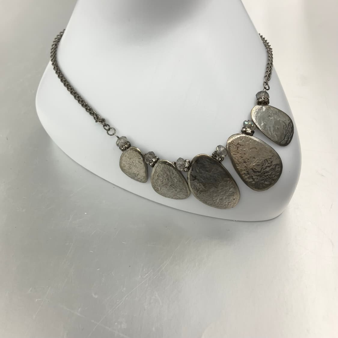 스톤 텍스쳐 타원 목걸이 상품이미지1