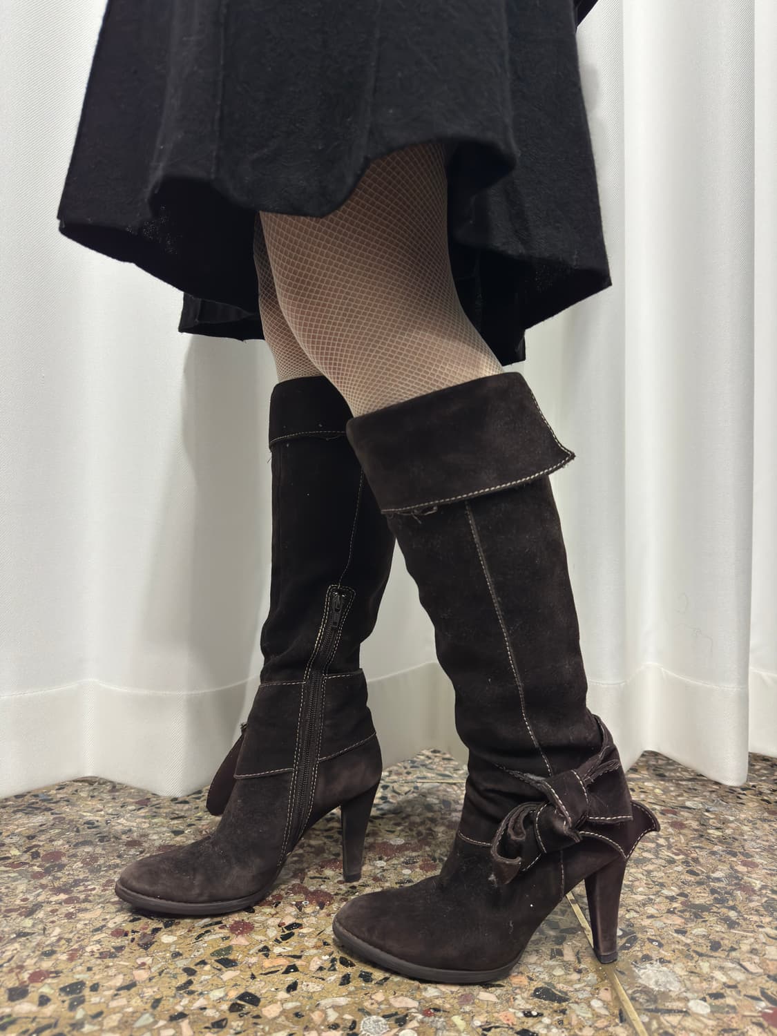 suede ribbon boots 상품이미지3