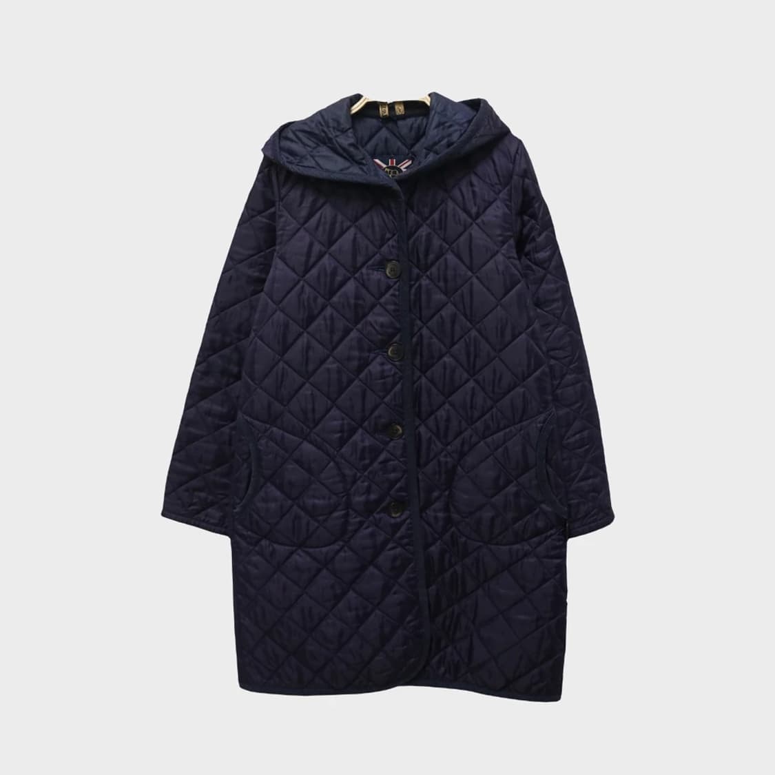 라벤햄 퀼팅 미디 후드 패딩 63843 상품이미지1