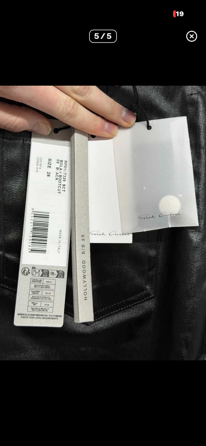 Rick Owens Bolan SCT Hollywood SS25 코팅 데 상품이미지7