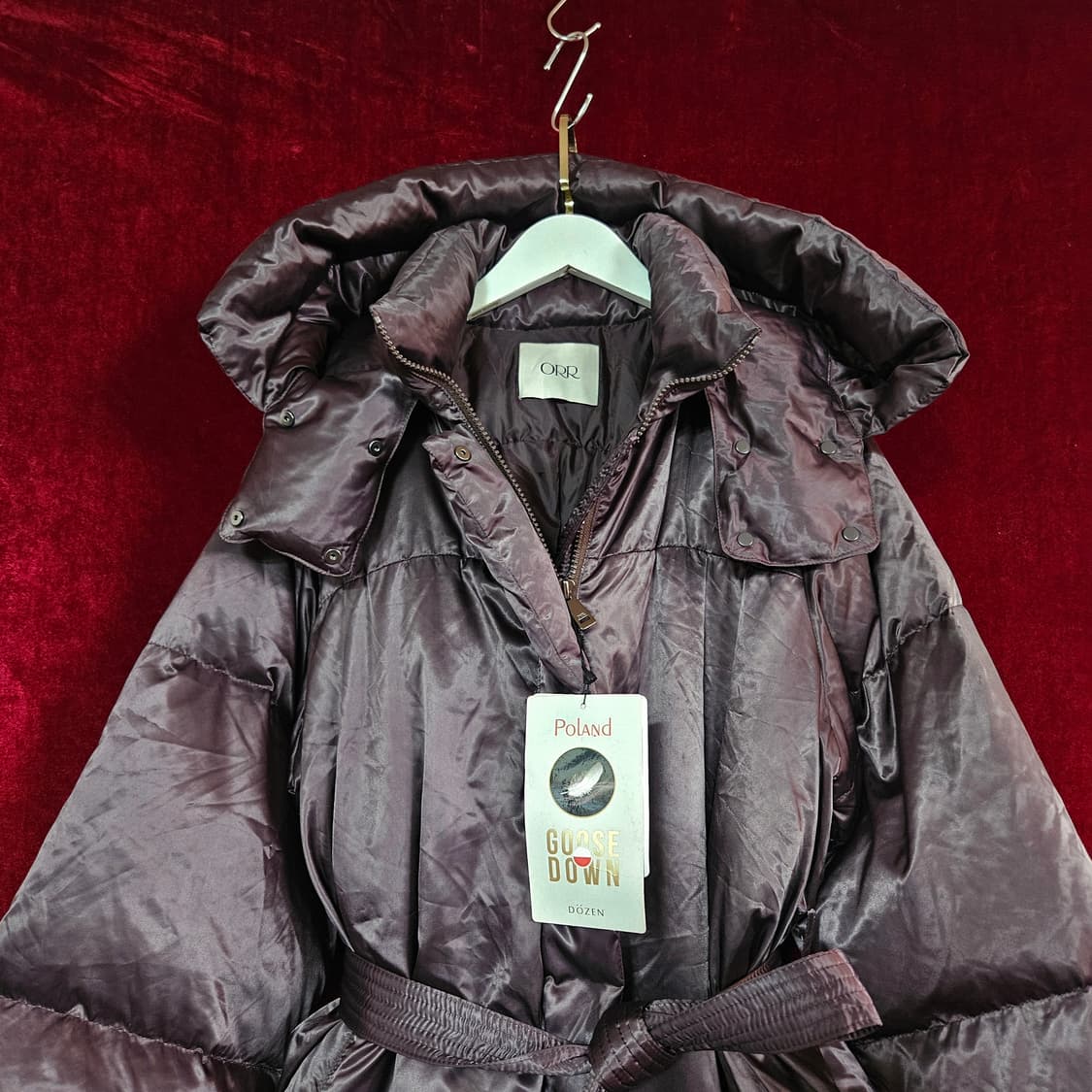 (새상품)오르(ORR) 23FW 폴란드 구스 벨티드 롱패딩 S size 상품이미지2