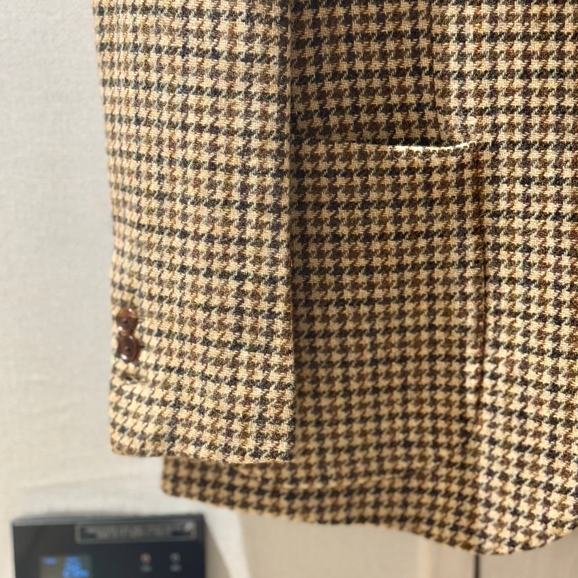 남자 울100% 하운드투스 자켓 상품이미지3