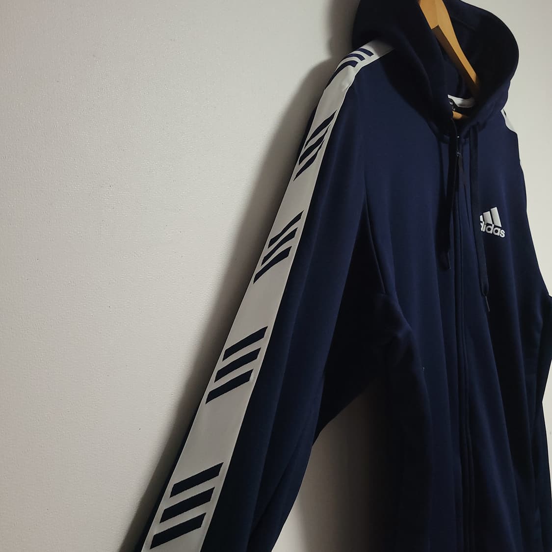 (XL) ADIDAS 아디다스 바스켓볼 클럽 삼선 후드집업 네이비 상품이미지2