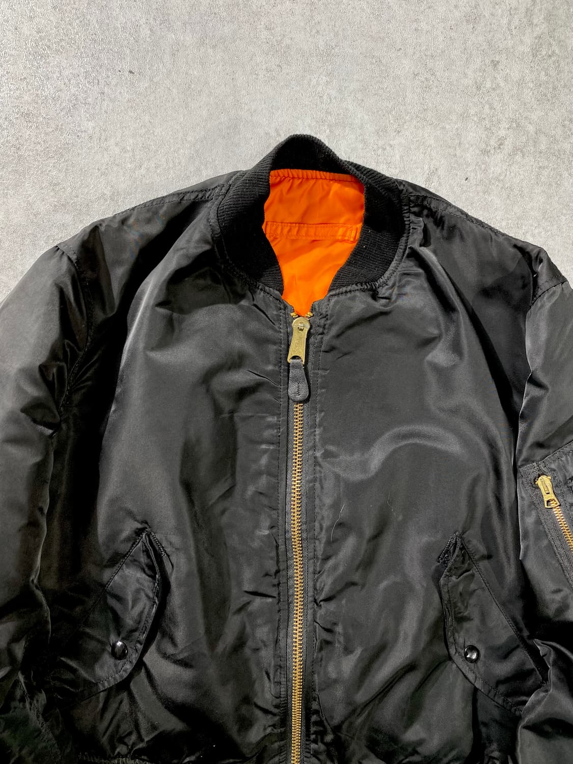 [M] 90s USA 알파인더스트리 MA-1 플라이트 자켓 상품이미지2