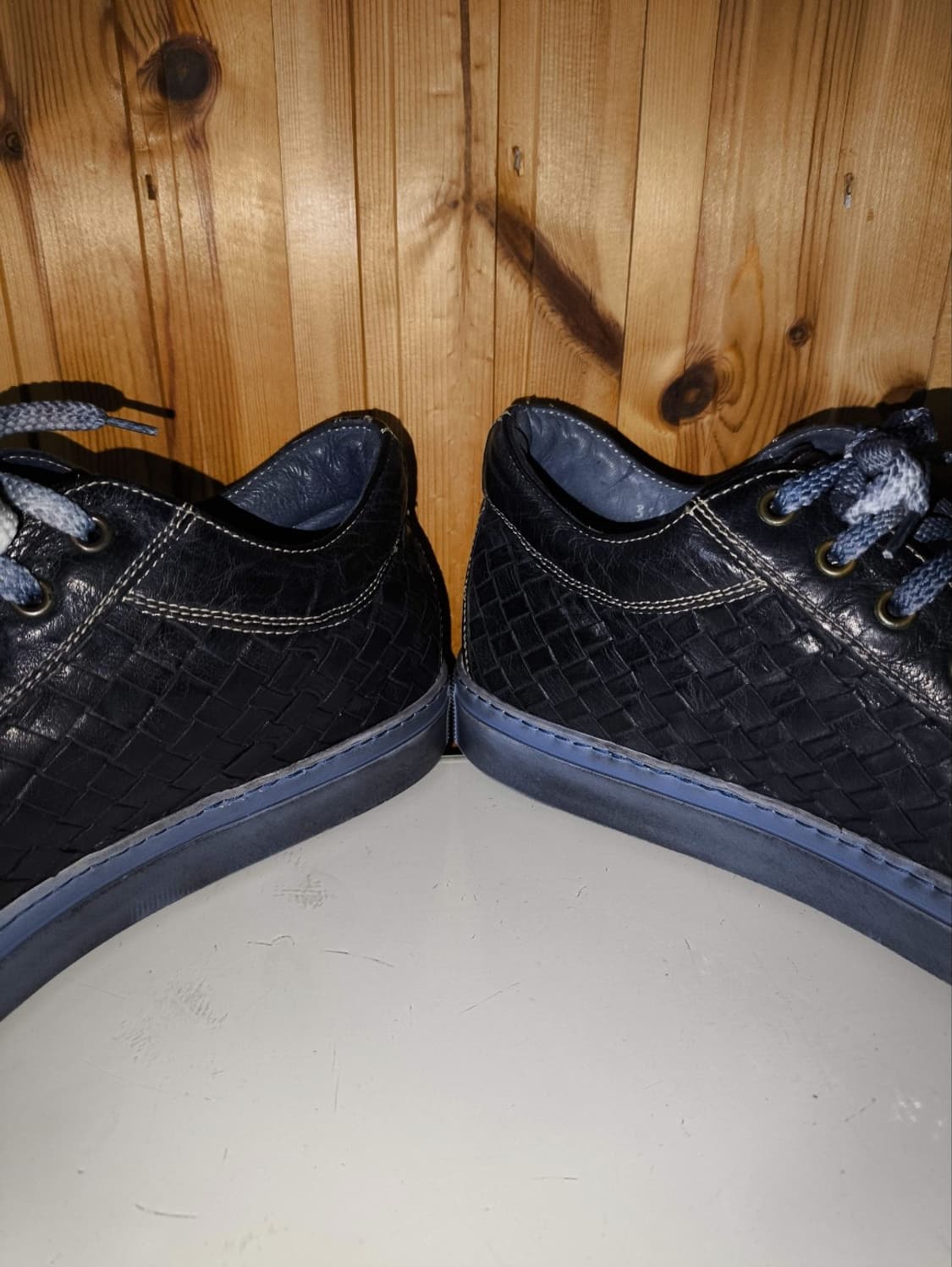 43 280mm 이태리 토스카나 위빙 가죽 스니커즈 수제화 상품이미지7