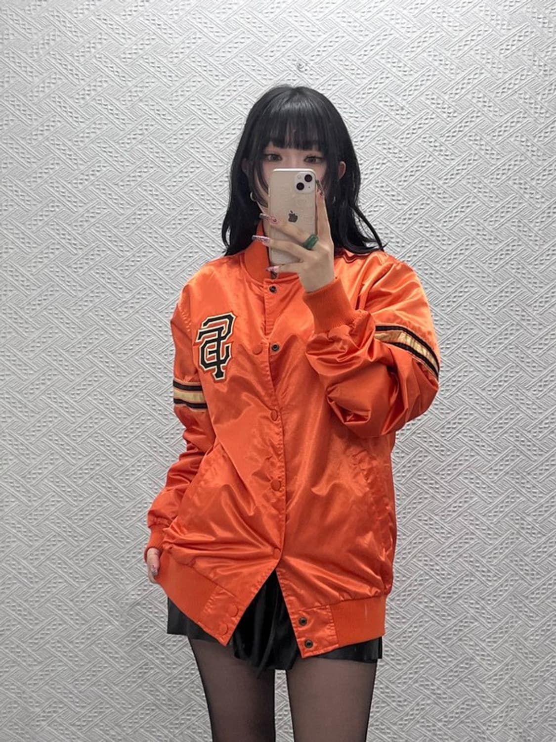 스타터 샌프란시스코 자이언츠 레트로 오렌지 바시티 자켓 M C11634 상품이미지1
