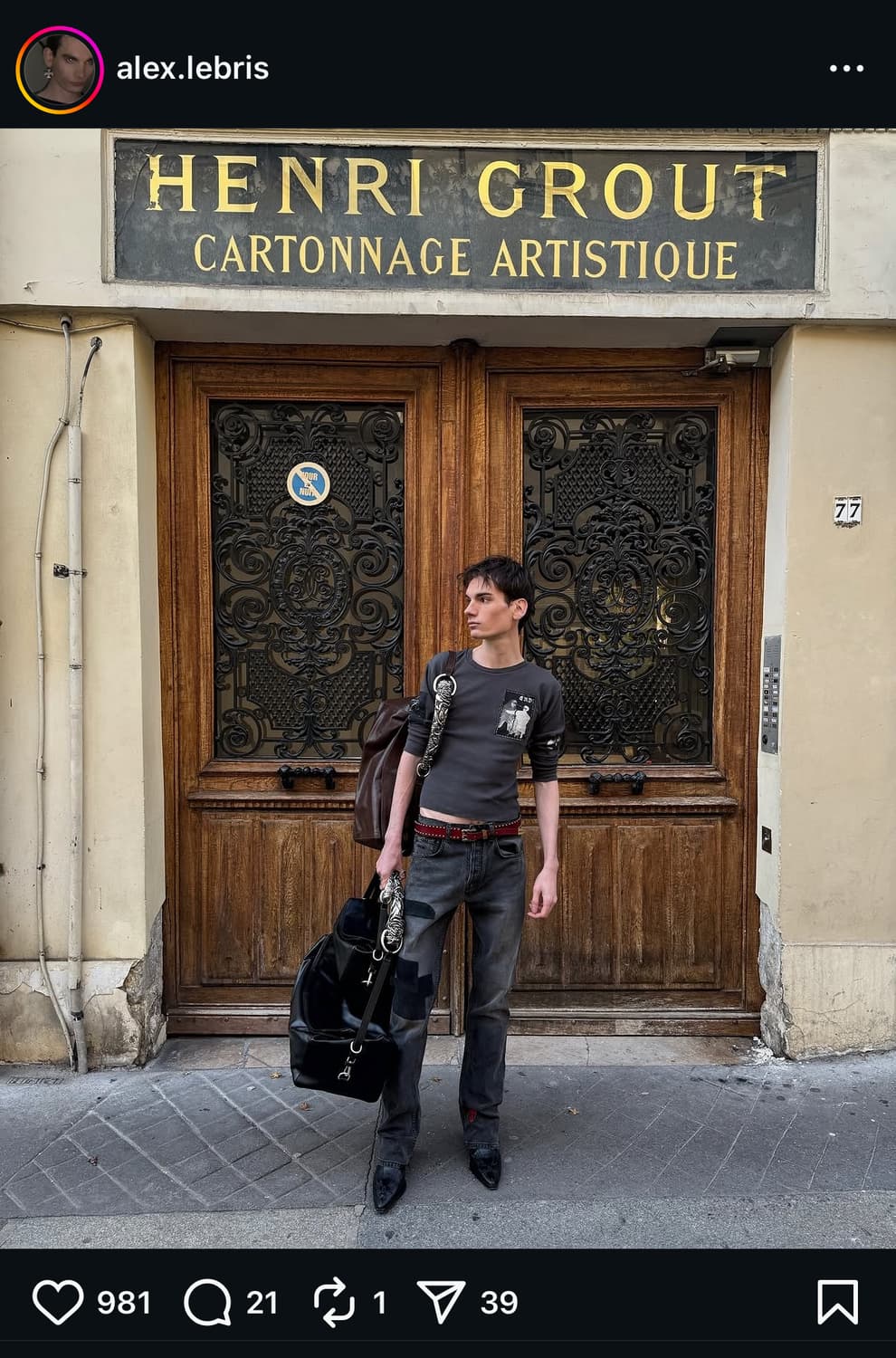 [L] ERD 앙팡리쉬데프리메AW 2024 패치워크 써멀 롱슬리브 상품이미지3