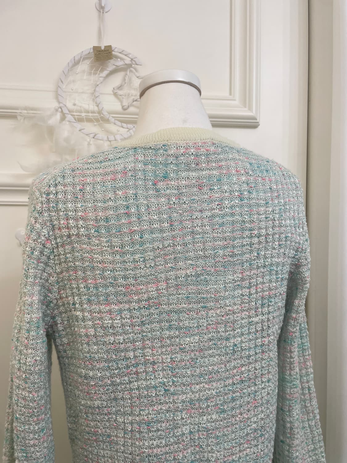 mint tweed bow point lovely cardigan 상품이미지6