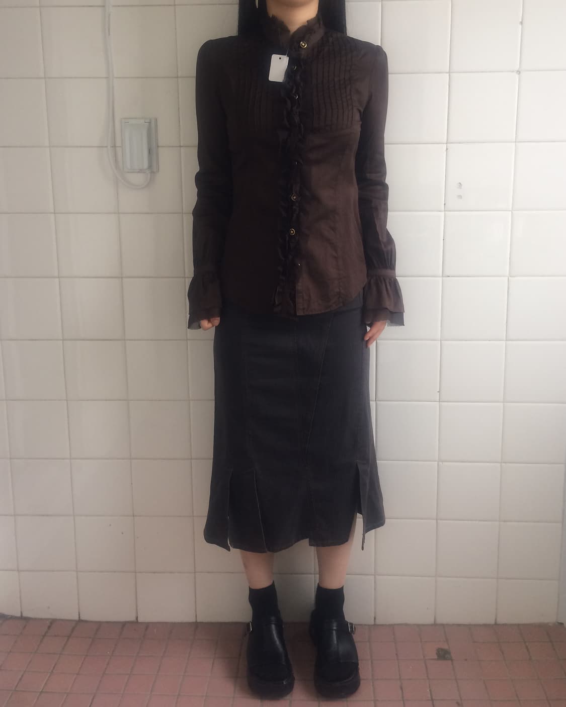 Ruffle point blouse 상품이미지1
