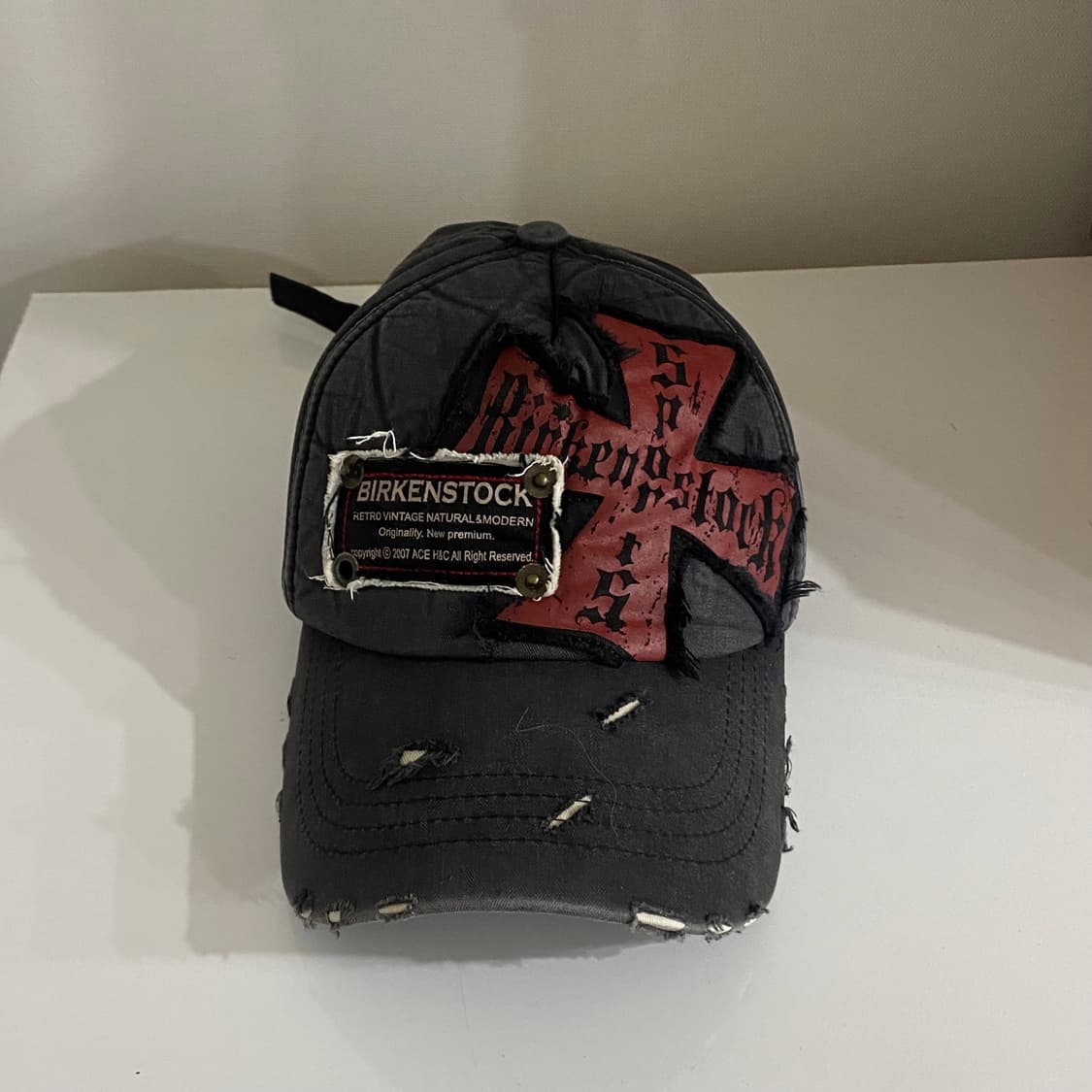 급처, 버켄스탁 y2k 데미지 캡모자 상품이미지1